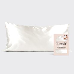 Satin Pillowcase in Ivory - King
