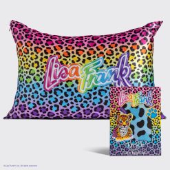 Lisa Frank x Kitsch Satin Pillowcase in Rainbow Leopard