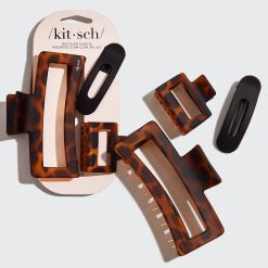 Assorted Rectangle Claw Clips 3pc Set