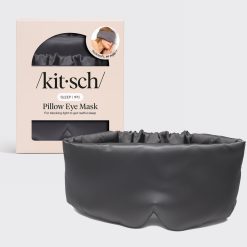 Charcoal Satin Pillow Eye Mask