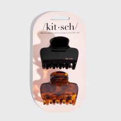 Black & Tort Cloud Claw Clips 2pc Set